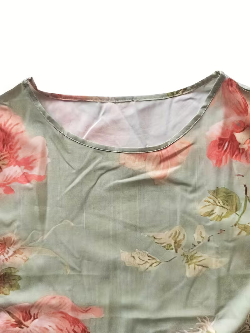 Abito casual da donna con stampa floreale - Verdee