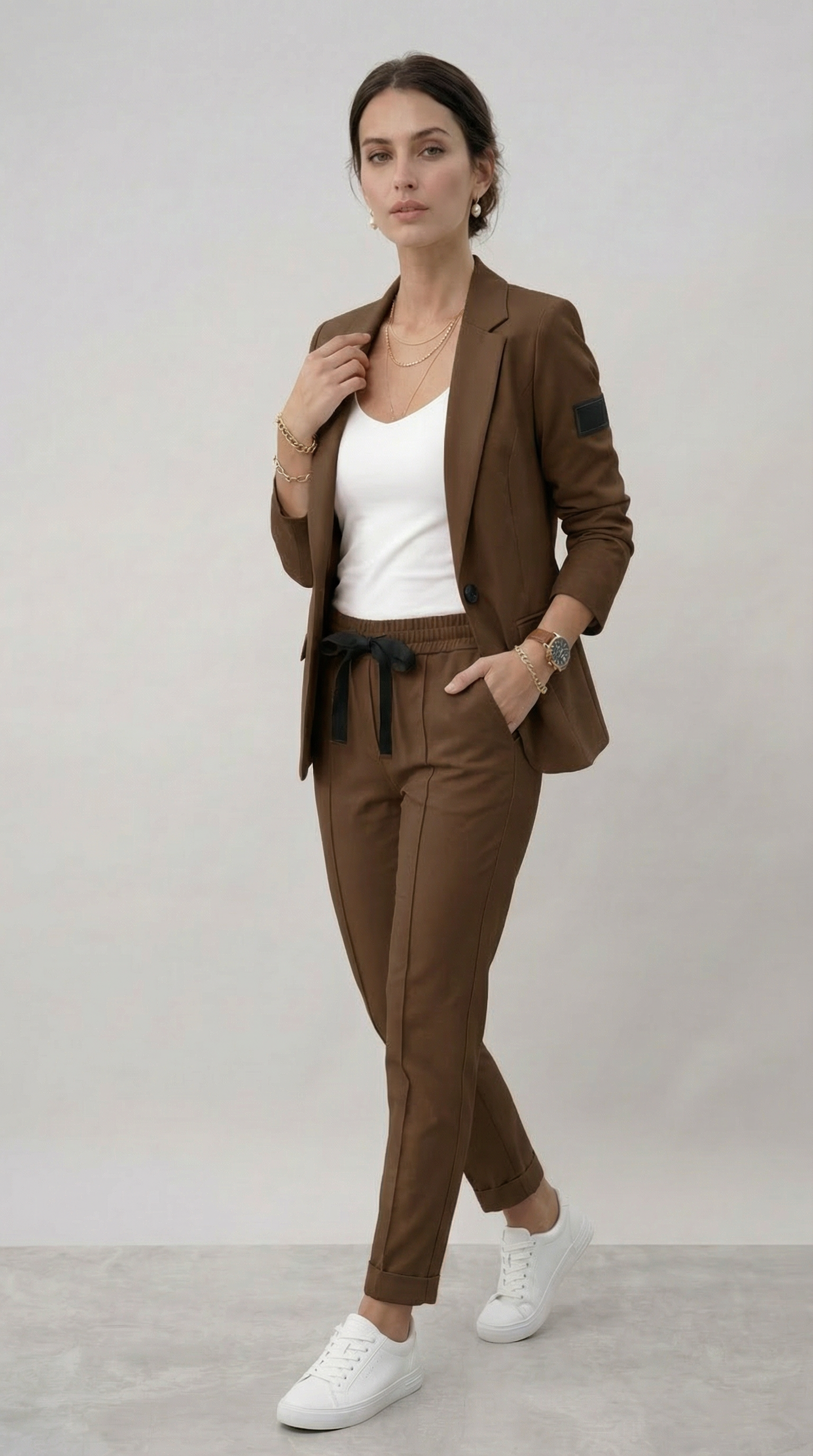 Tailleur Ginevra (Giacca + Pantaloni)-Beige