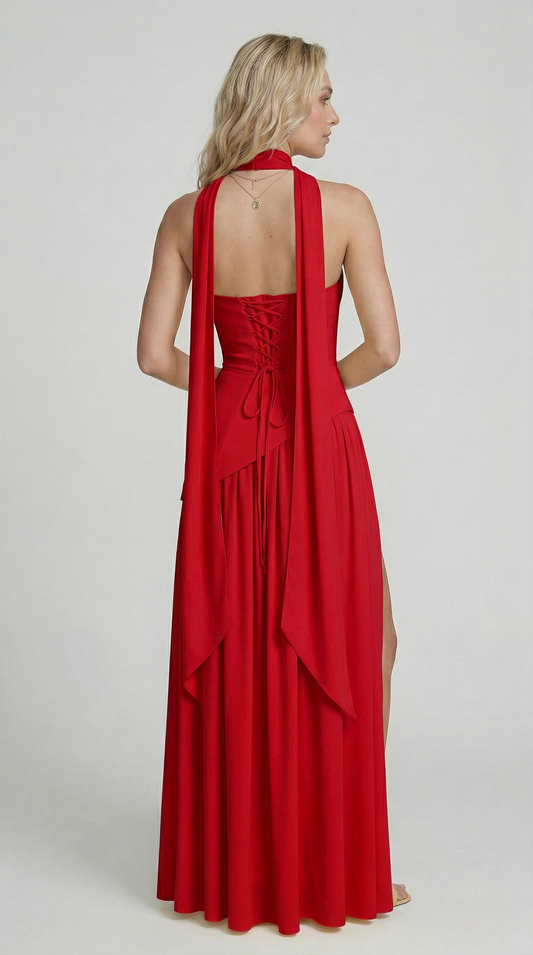 Chloe | Maxi Dress- Rosso