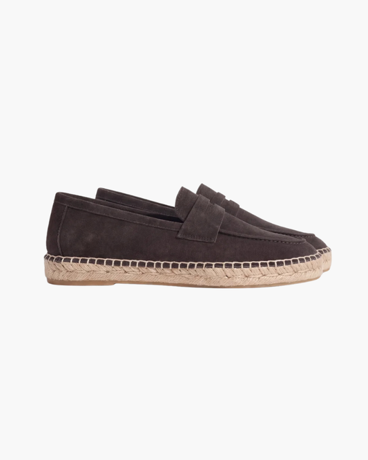Espadrillas Riviera in camoscio caffè - vista 2