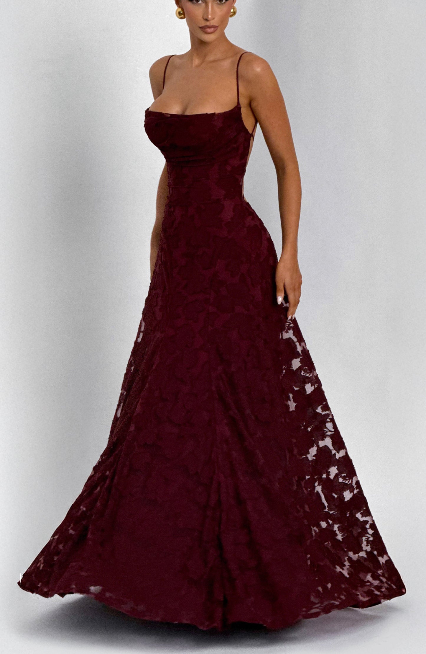 Francis | Abito maxi – Rosso ciliegia