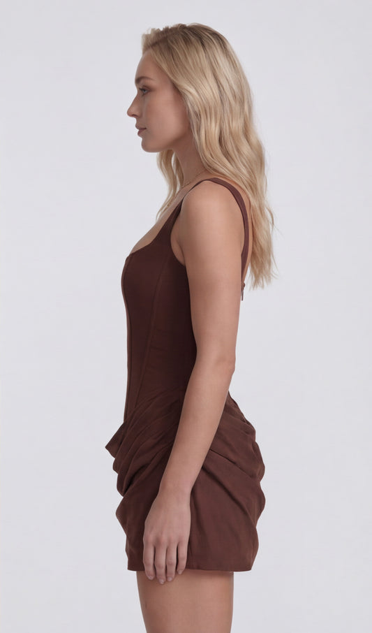 Chloe | Mini Dress - Marrone