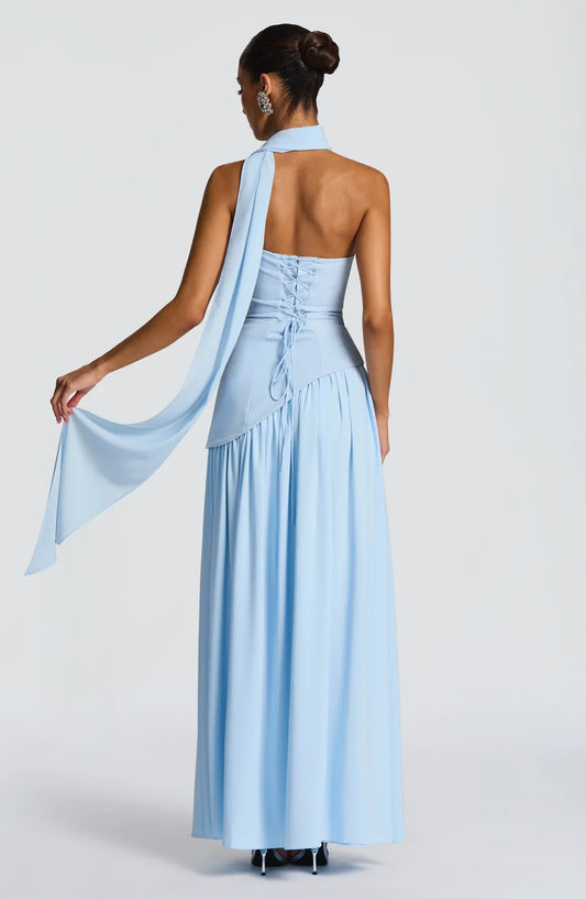 Aura Maxi Abito - Azzurro