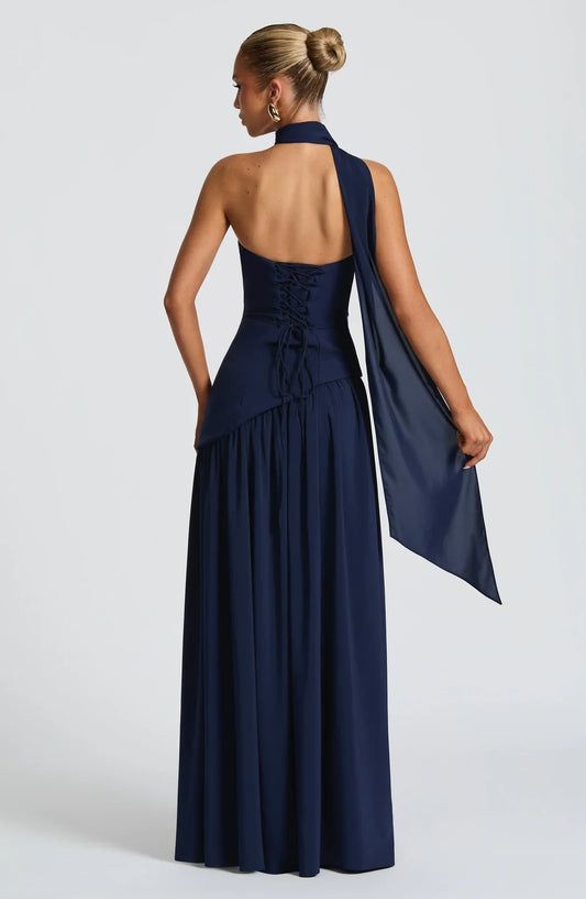 Aura Maxi Abito - Blu navy