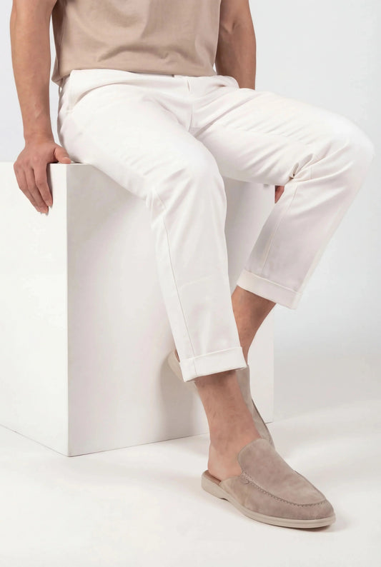 Mocassino mule Yacht in camoscio beige