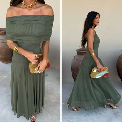 GIORGINA | Abito lungo firmato - Salmone