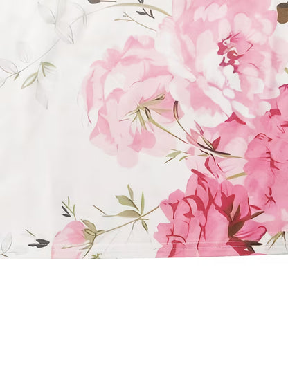Abito casual da donna con stampa floreale - Rosa