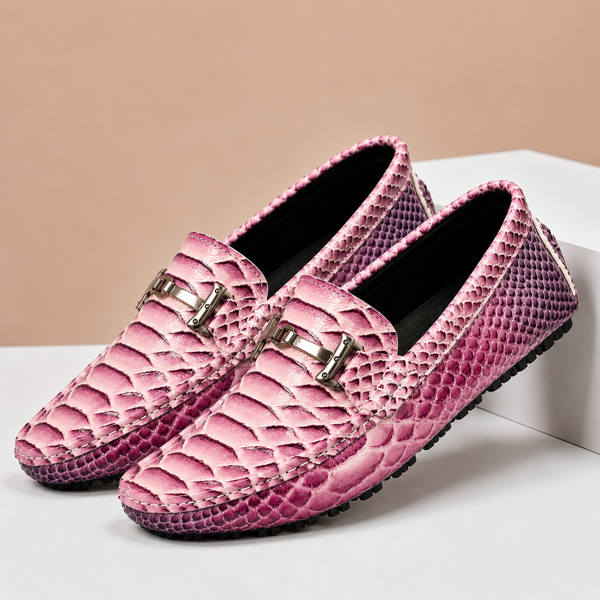 Mocassini Torina in Vera Pelle – Rosa