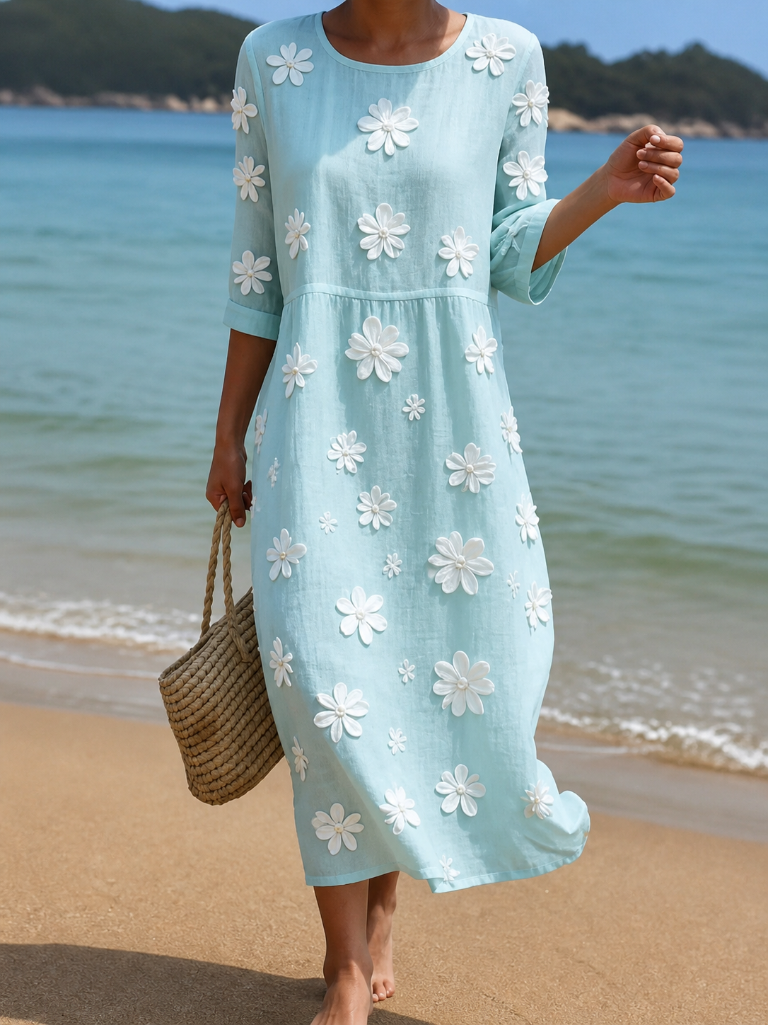 Abito casual floreale da donna – Modello Boho