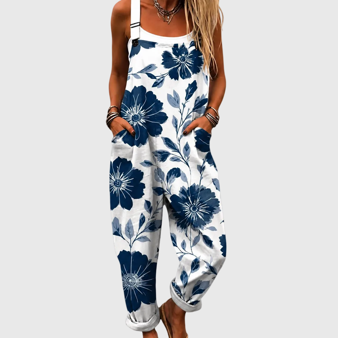 Salopette Fiori Indigo