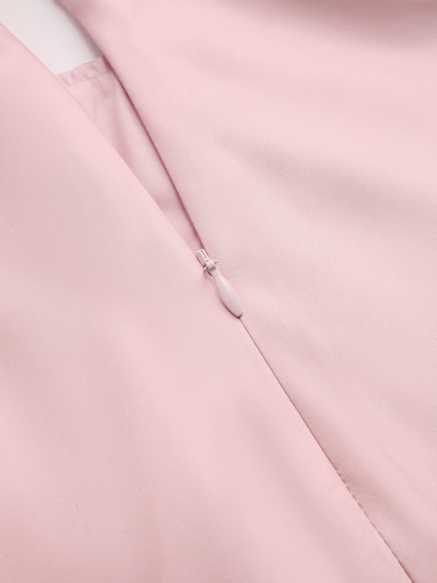 Abito lungo spaccato con scollo all'americana senza schienale - Rosa