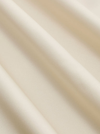 Abito lungo spaccato con scollo all'americana senza schienale - Beige