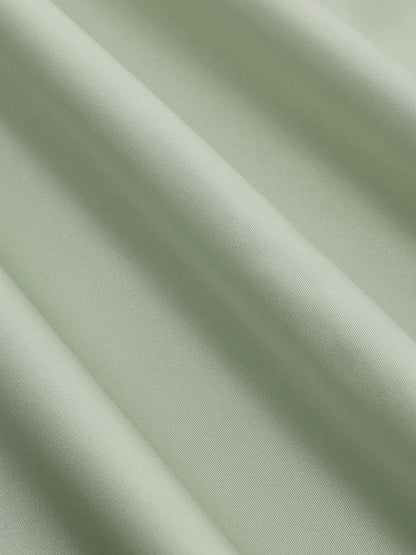 Abito lungo spaccato con scollo all'americana senza schienale - Verde chiaro