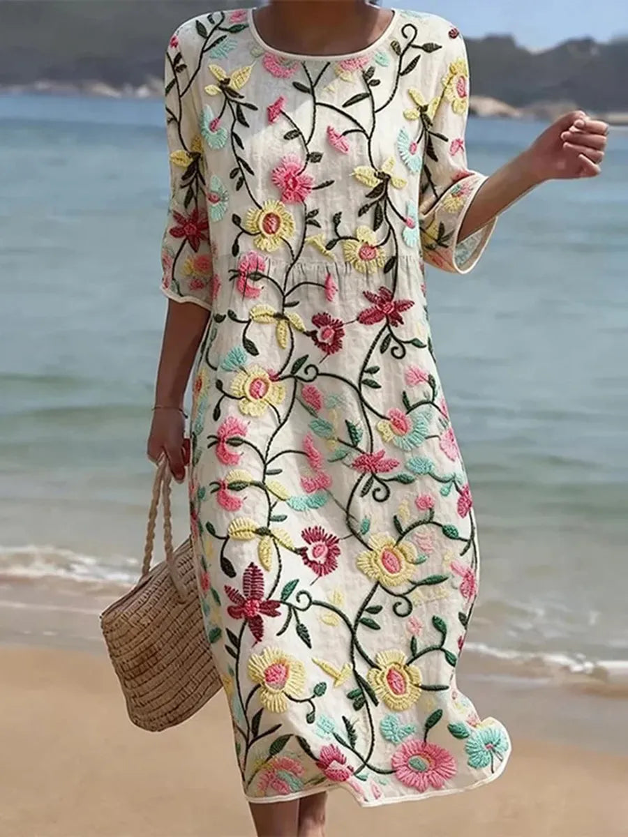 Abito casual da donna con fantasia multicolore