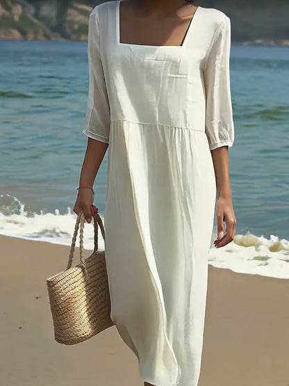 Abito casual bianco da donna