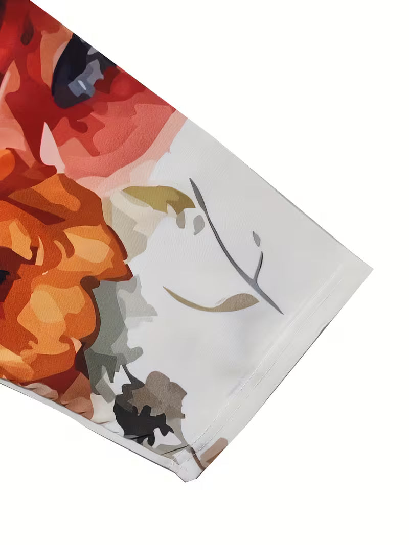 Abito casual da donna con stampa floreale