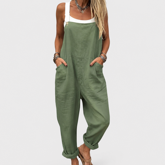 Salopette casual verde oliva