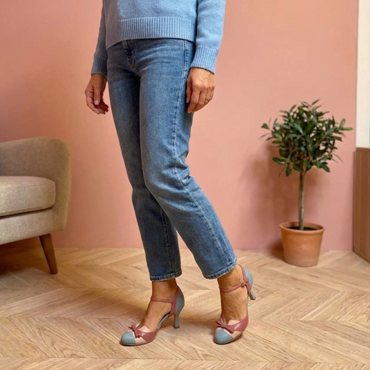 Sandali Ortopedici Vintage - Azzurro Polvere