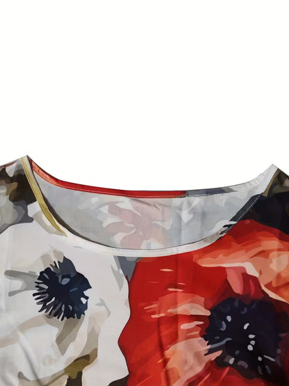 Abito casual da donna con stampa floreale