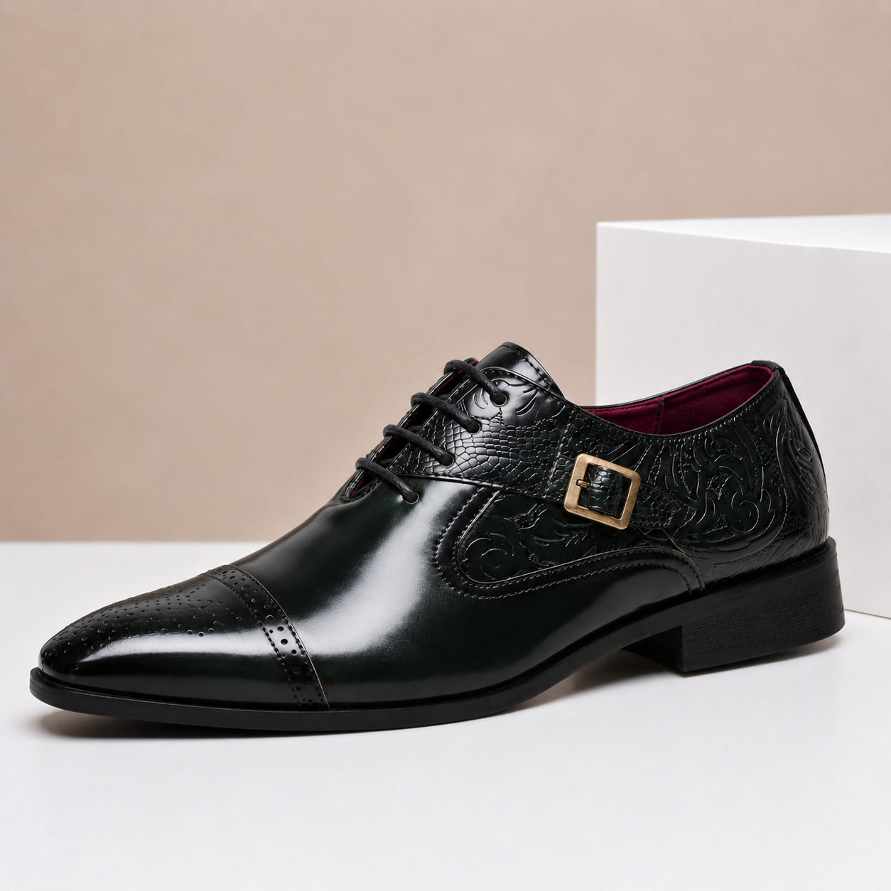 Scarpe Eleganti Valerio in Vera Pelle – Verde