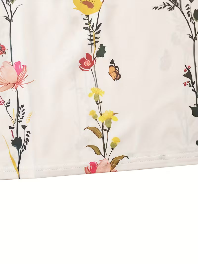 Abito casual da donna con stampa floreale - Bianco