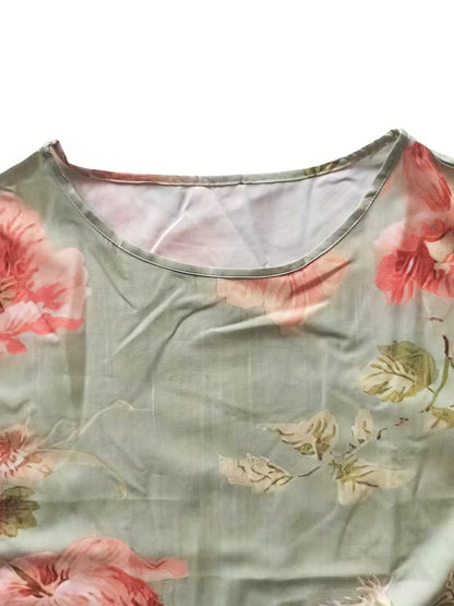 Abito casual da donna con stampa floreale - Verdee
