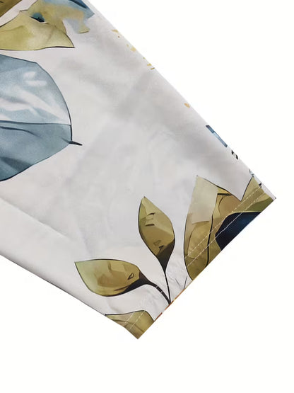 Abito casual da donna con stampa floreale -Blu