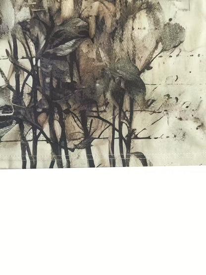 Abito casual da donna con stampa floreale - Grigio