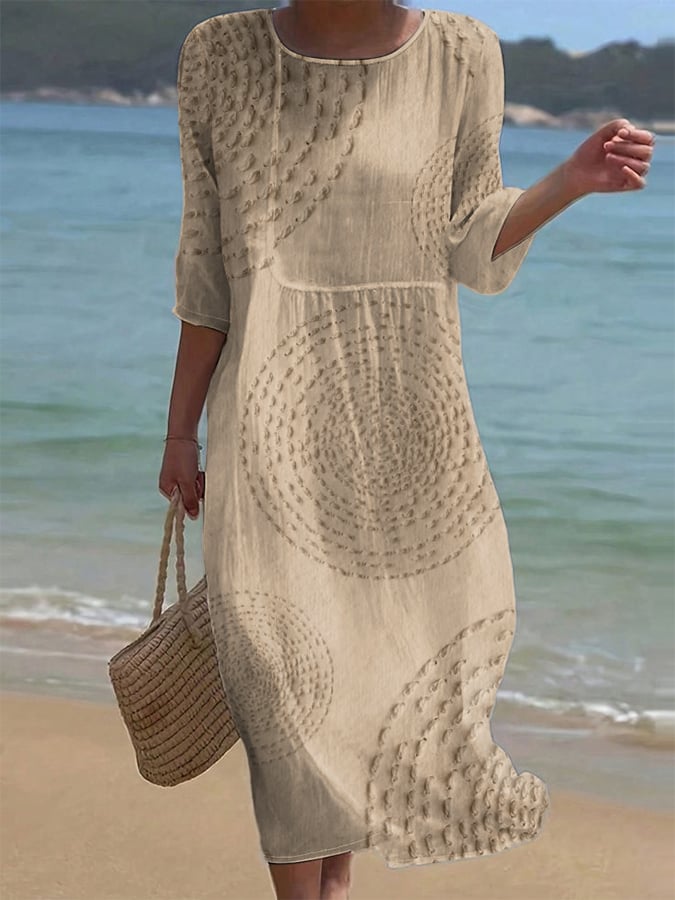 Abito casual ricamato da donna