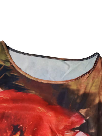 Abito casual da donna con stampa floreale