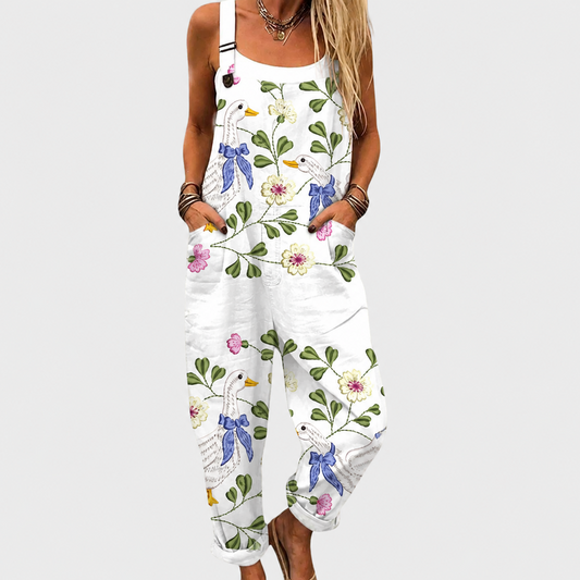 Salopette stampata dal look creativo