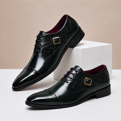 Scarpe Eleganti Valerio in Vera Pelle – Verde