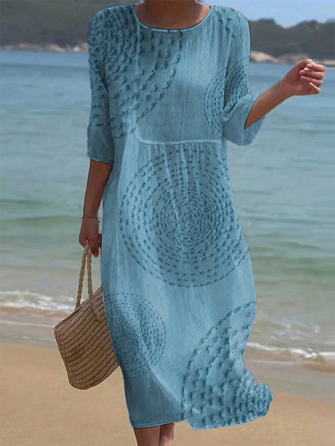 Abito casual ricamato da donna