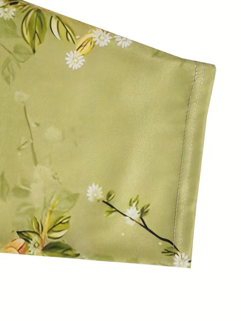 Abito casual da donna con stampa floreale - Verde