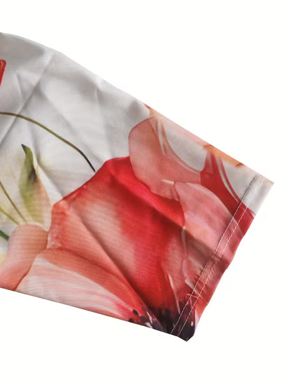 Abito casual da donna con stampa floreale - Tulipano