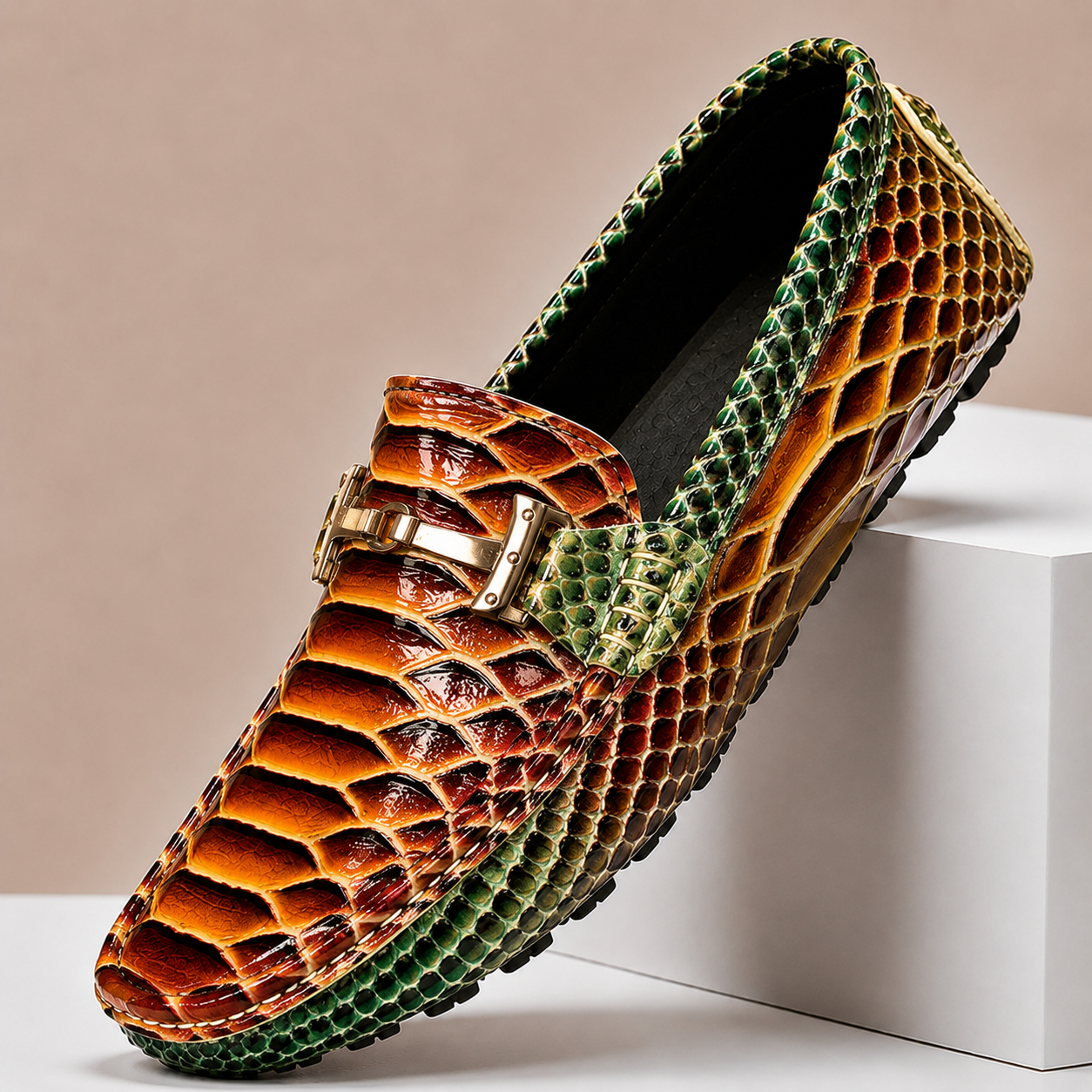 Mocassini Torina in Vera Pelle – Verde