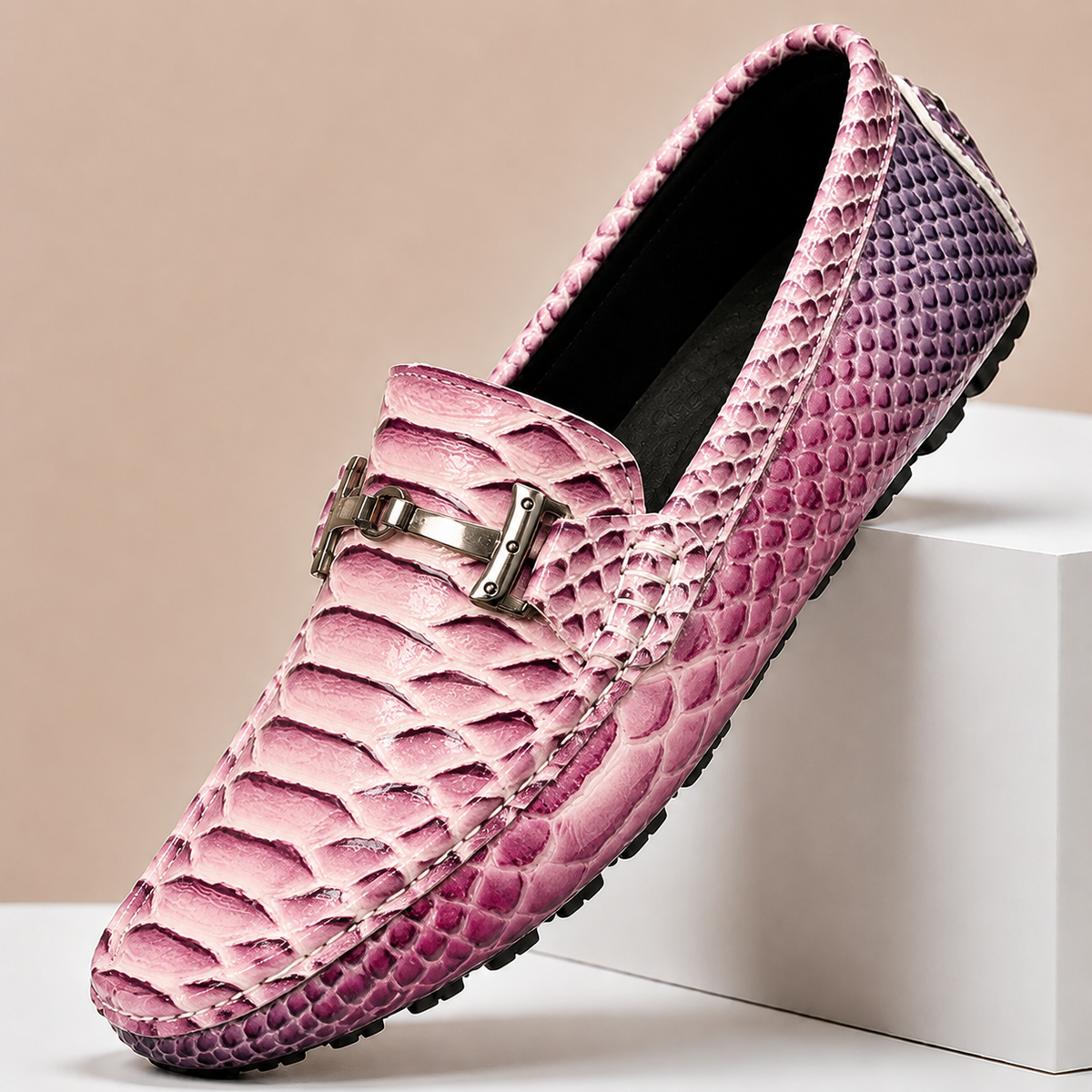 Mocassini Torina in Vera Pelle – Rosa