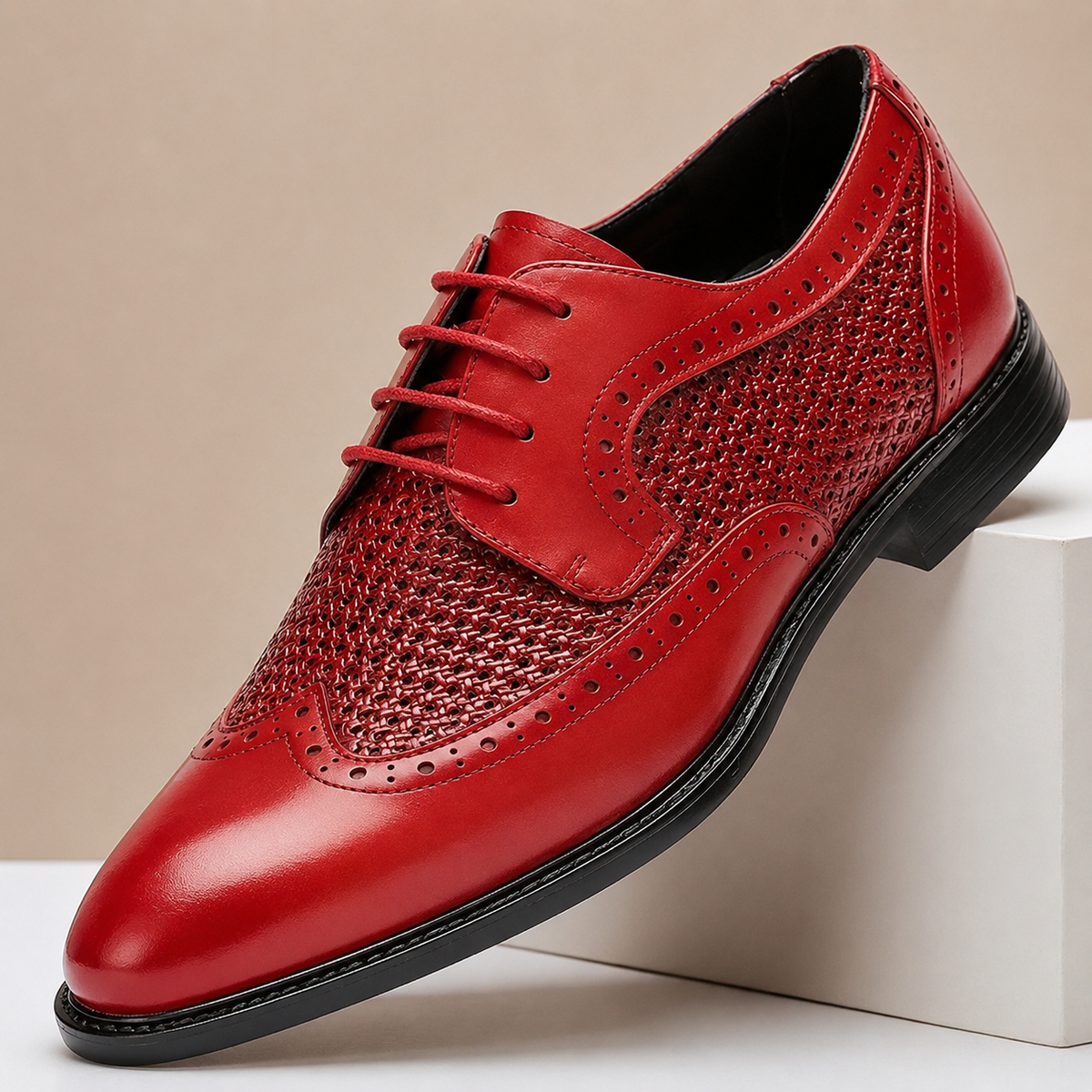 Scarpe Brogue Lucerra in Pelle Pieno Fiore – Viola
