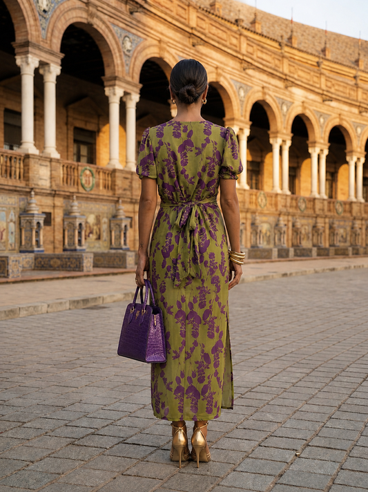 Andrea™ | Abito maxi floreale dalla caduta fluida
