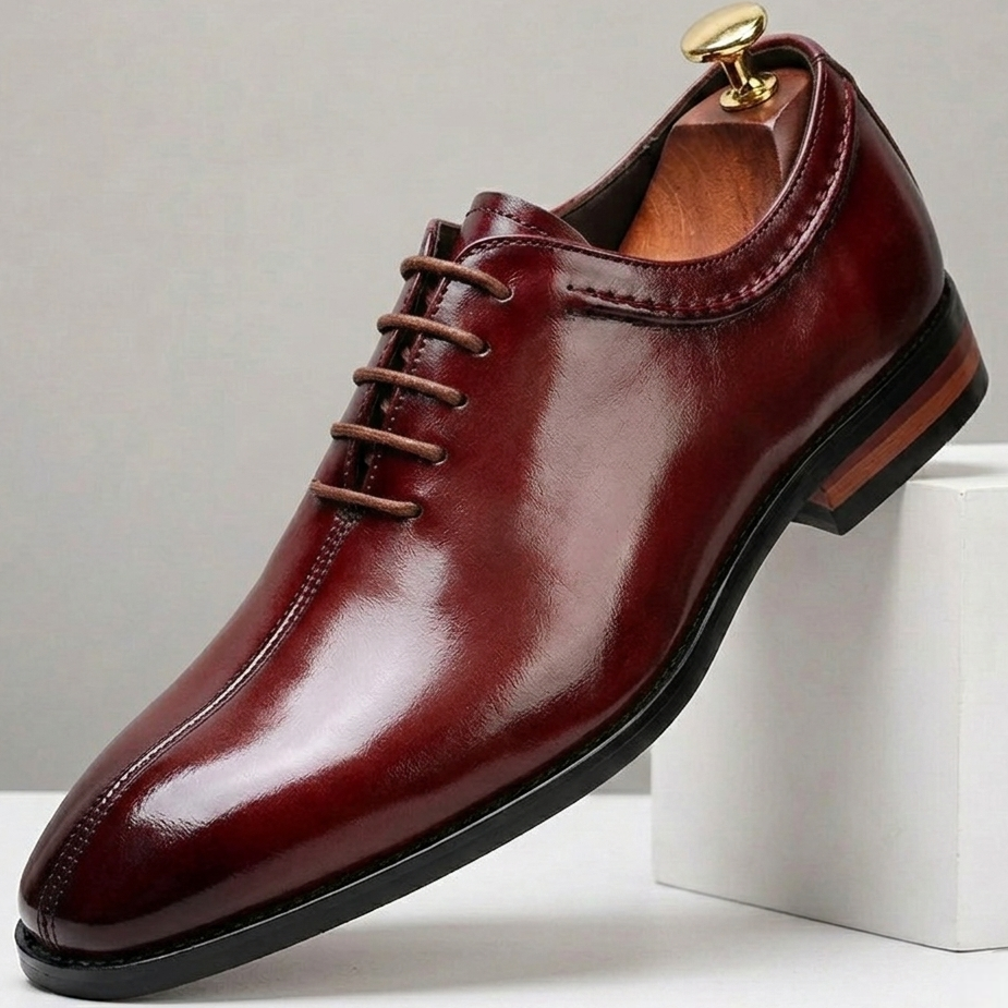 Scarpe Derby Talisman in Vera Pelle – Rosso