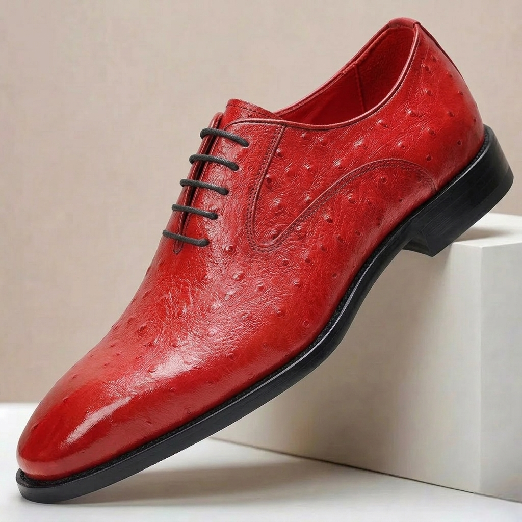 Scarpe Eleganti Balvani in Pelle – Rosso