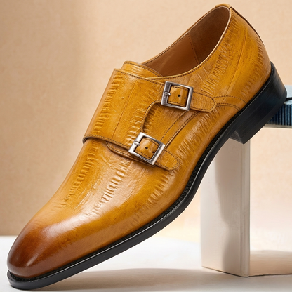 Scarpe Double Monk Varelli in Pelle – Giallo
