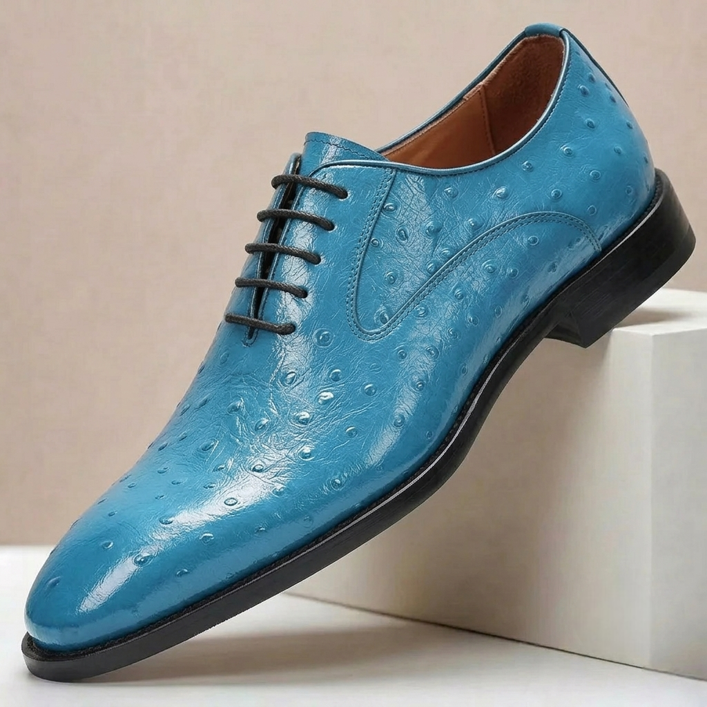 Scarpe Eleganti Balvani in Pelle – Azzurro cielo