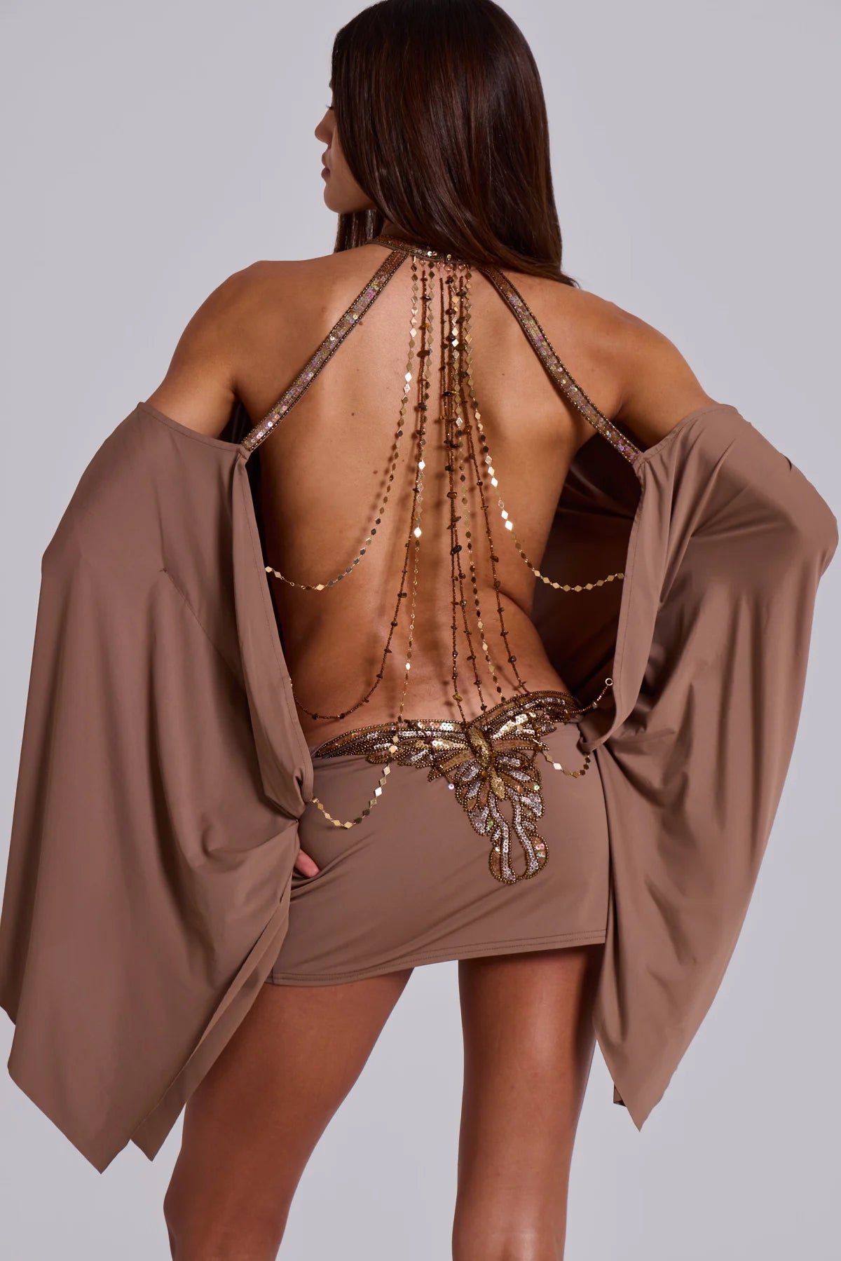 Julie | Embellished Butterfly Mini Dress