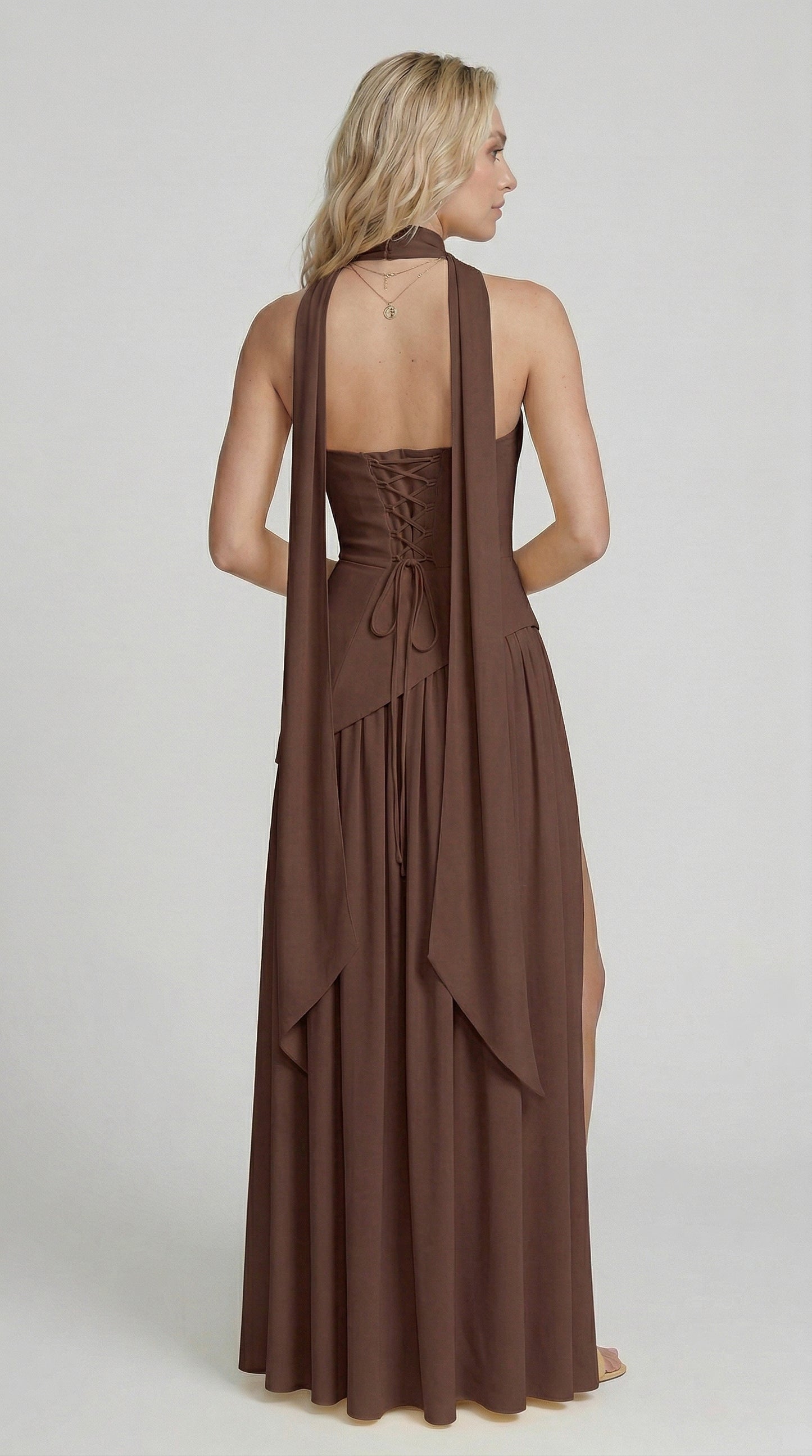 Chloe | Maxi Dress- Marrone