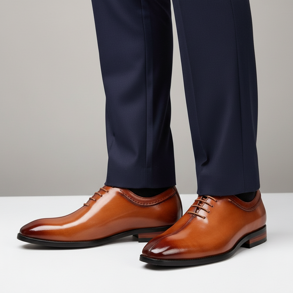 Scarpe Derby Talisman in Vera Pelle – Cuoio