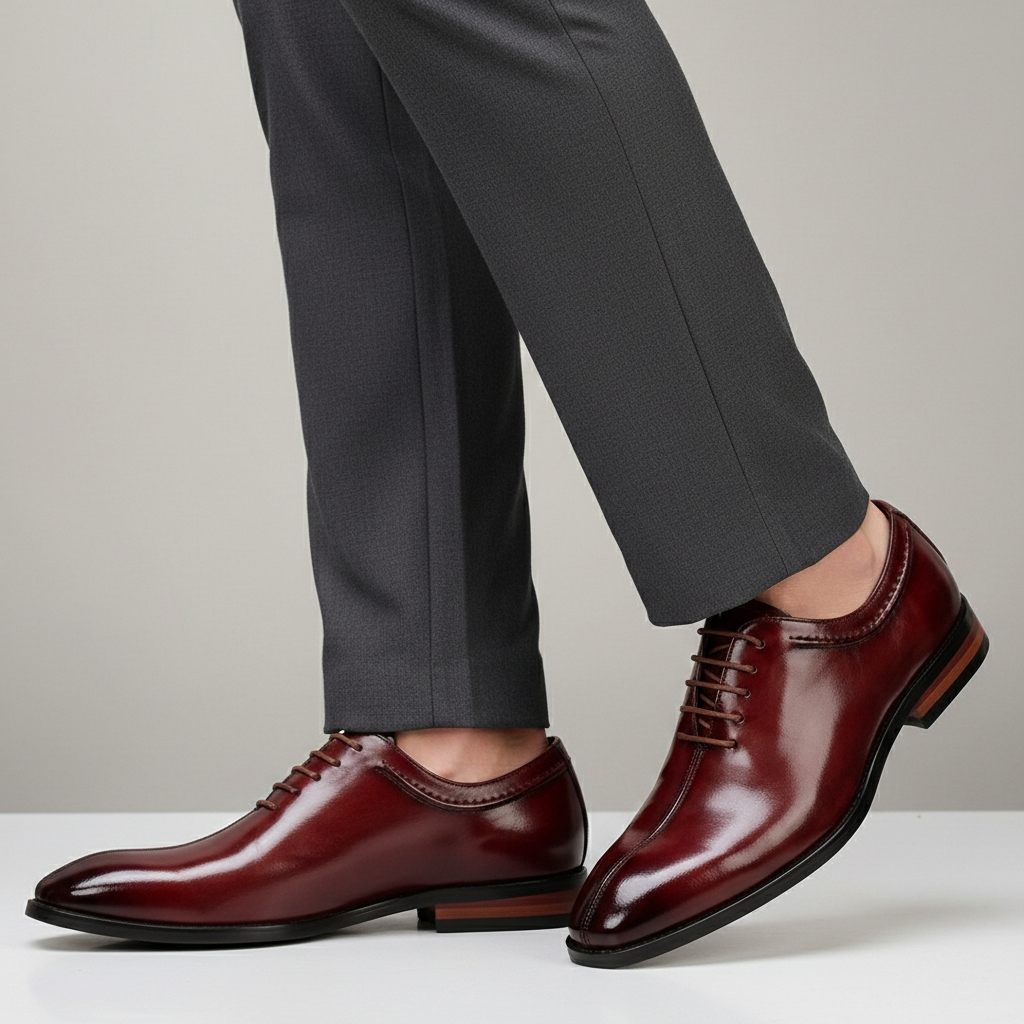 Scarpe Derby Talisman in Vera Pelle – Rosso