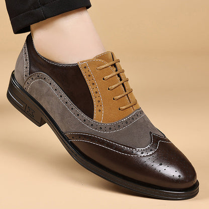 Scarpe Brogue Whitmore in Pelle e Camoscio – Bianco
