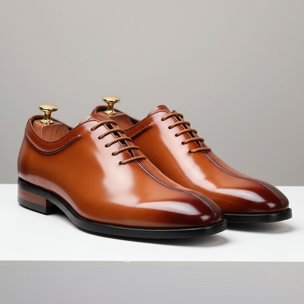 Scarpe Derby Talisman in Vera Pelle – Cuoio