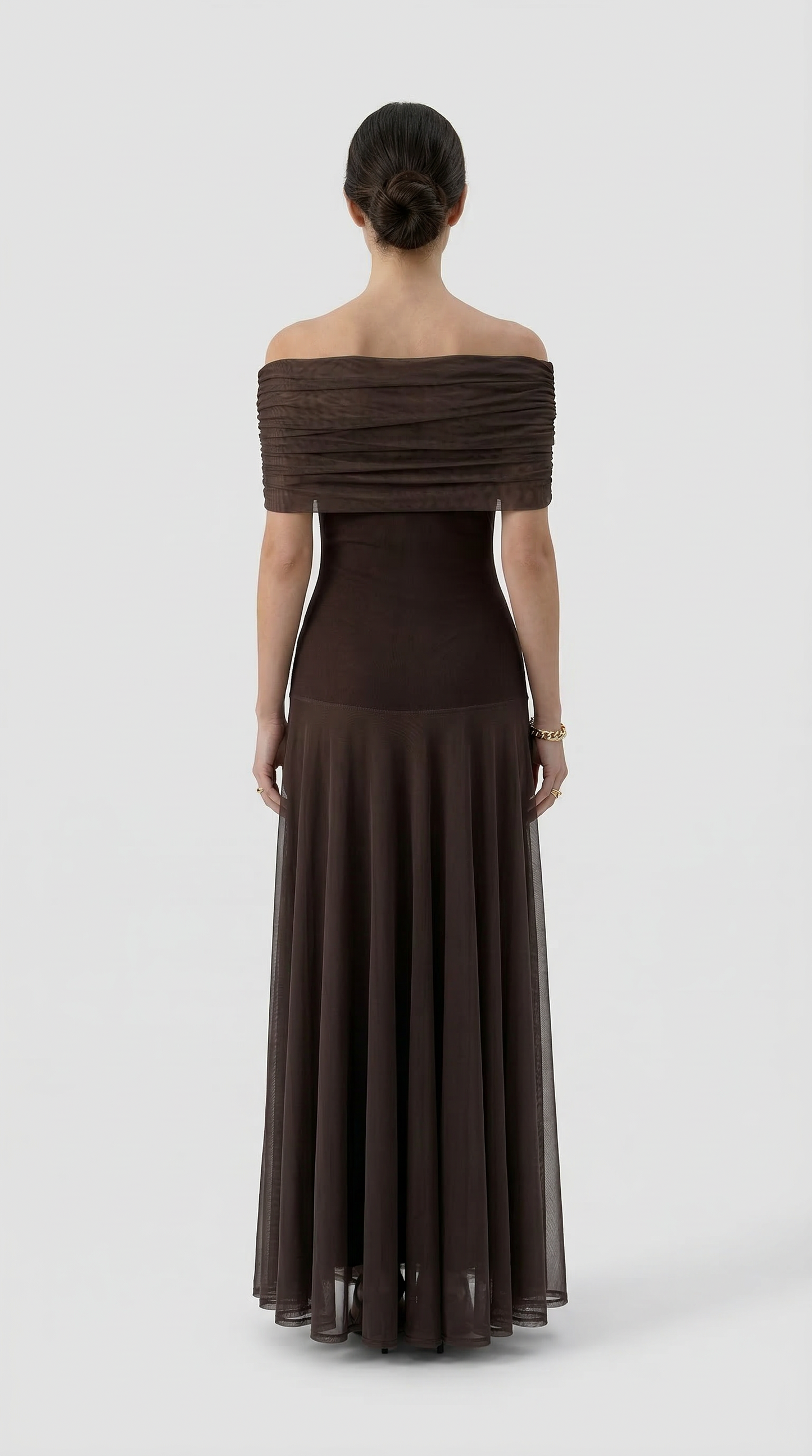 GIORGINA | Abito lungo firmato - Marrone